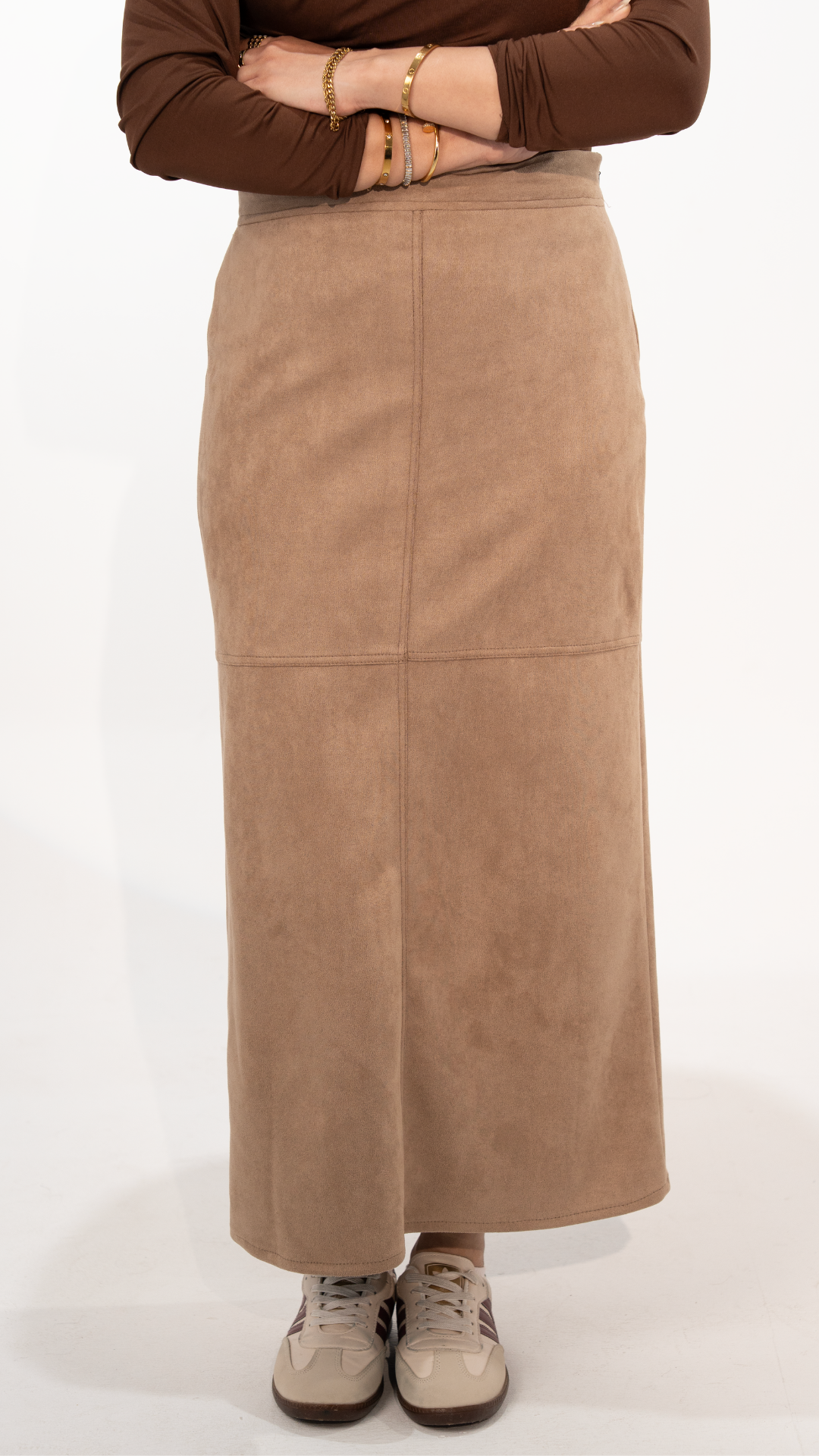 Toffee Suede Skirt