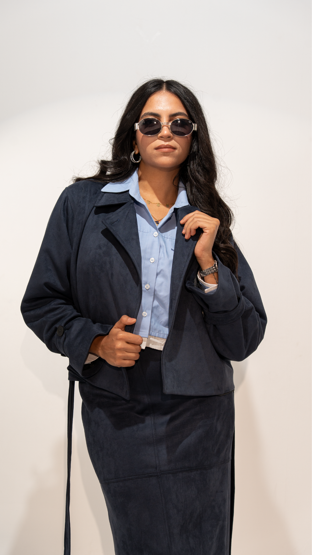 Royal Navy Trench Suede Jacket