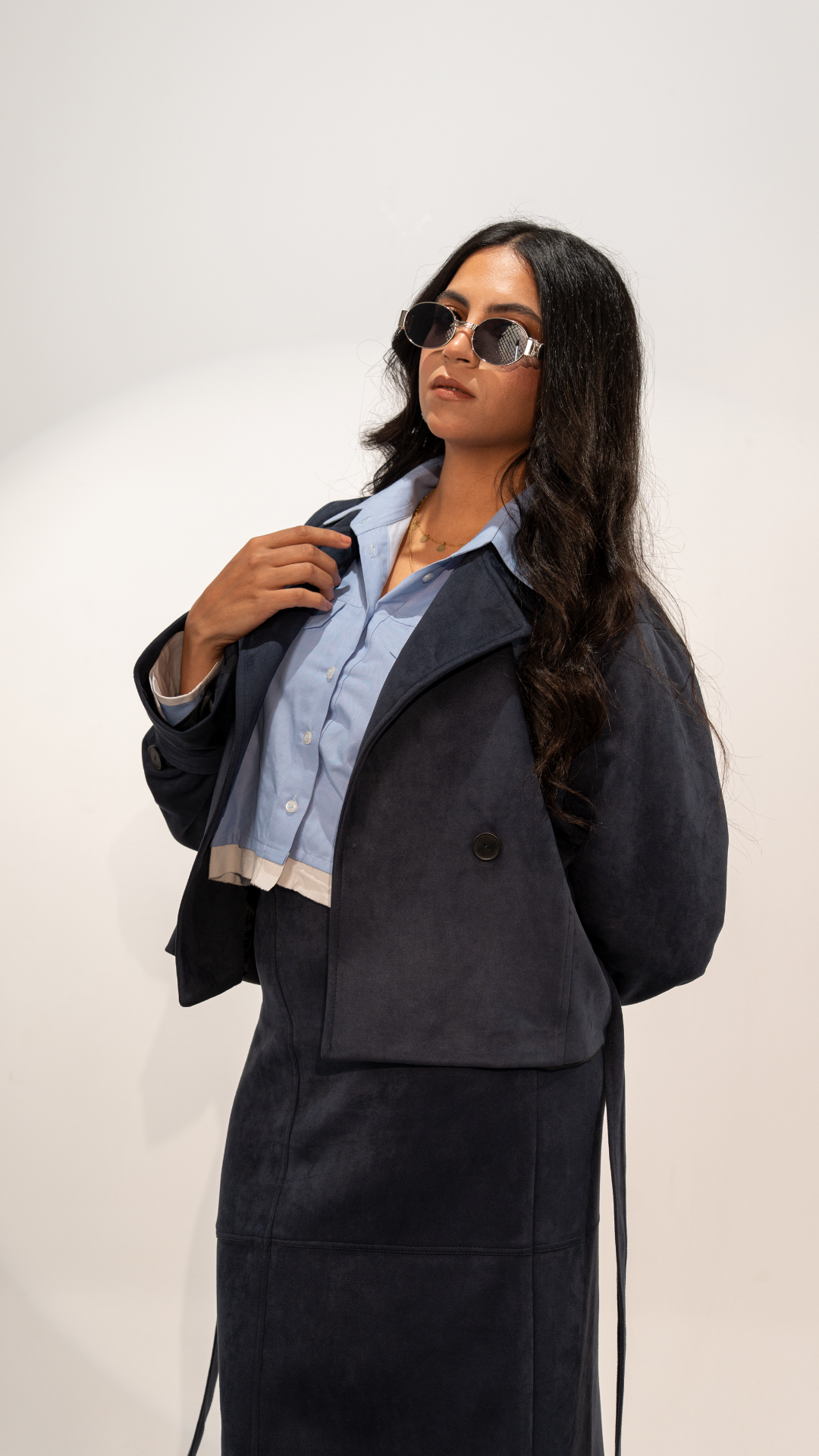 Royal Navy Trench Suede Jacket