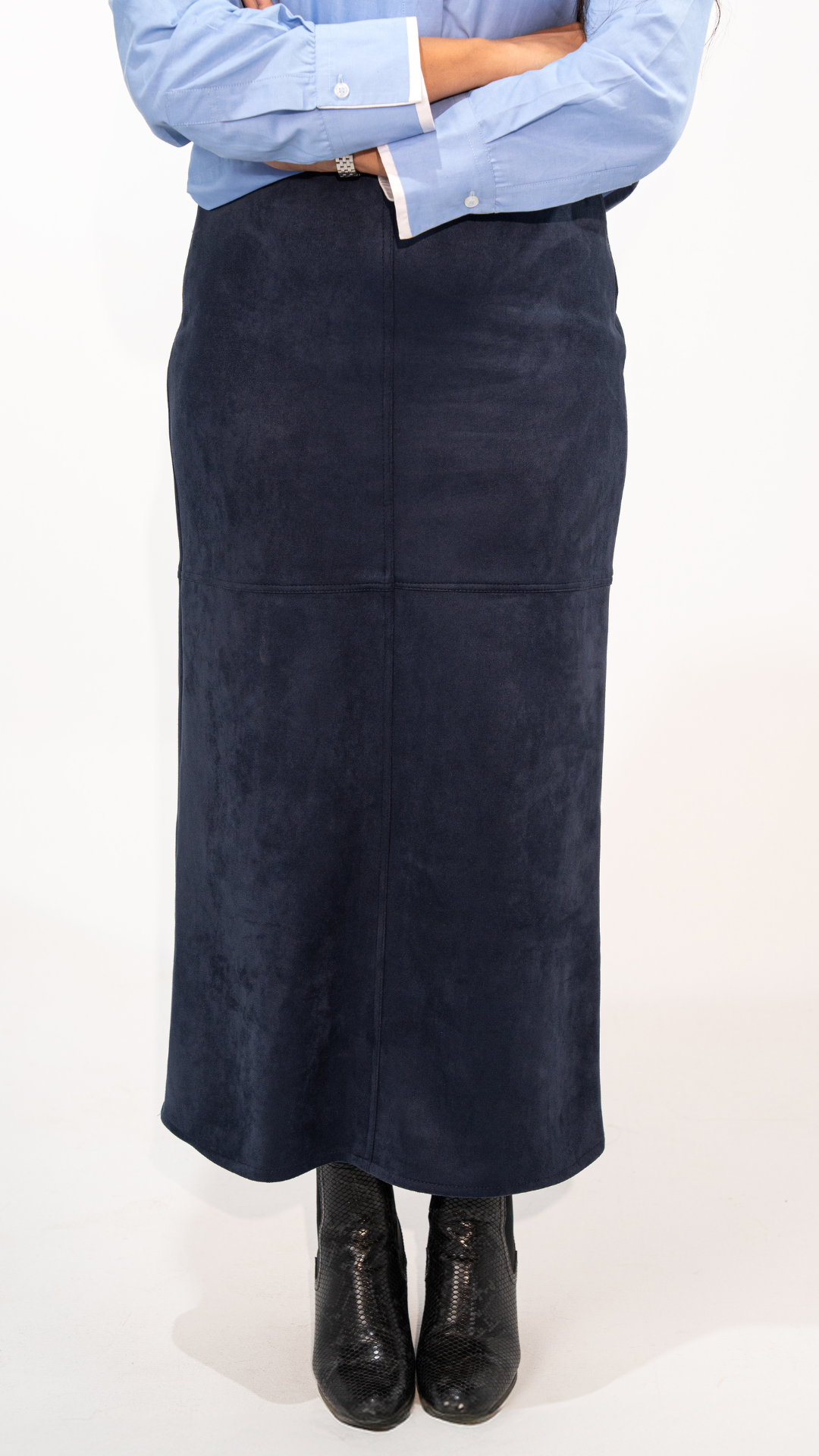Royal Navy Suede Skirt