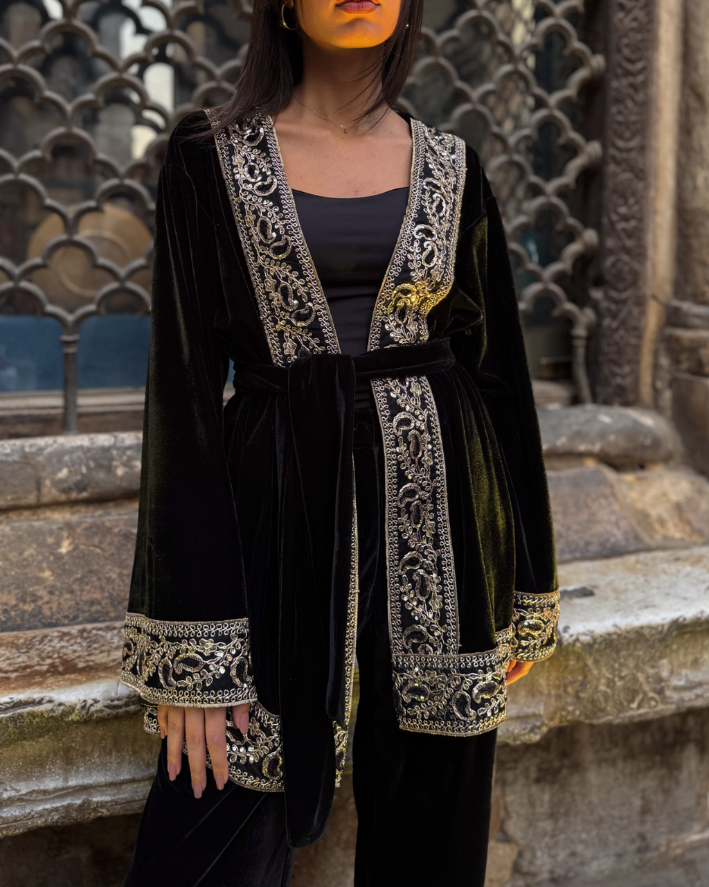 Black Embroidered Arabian Set