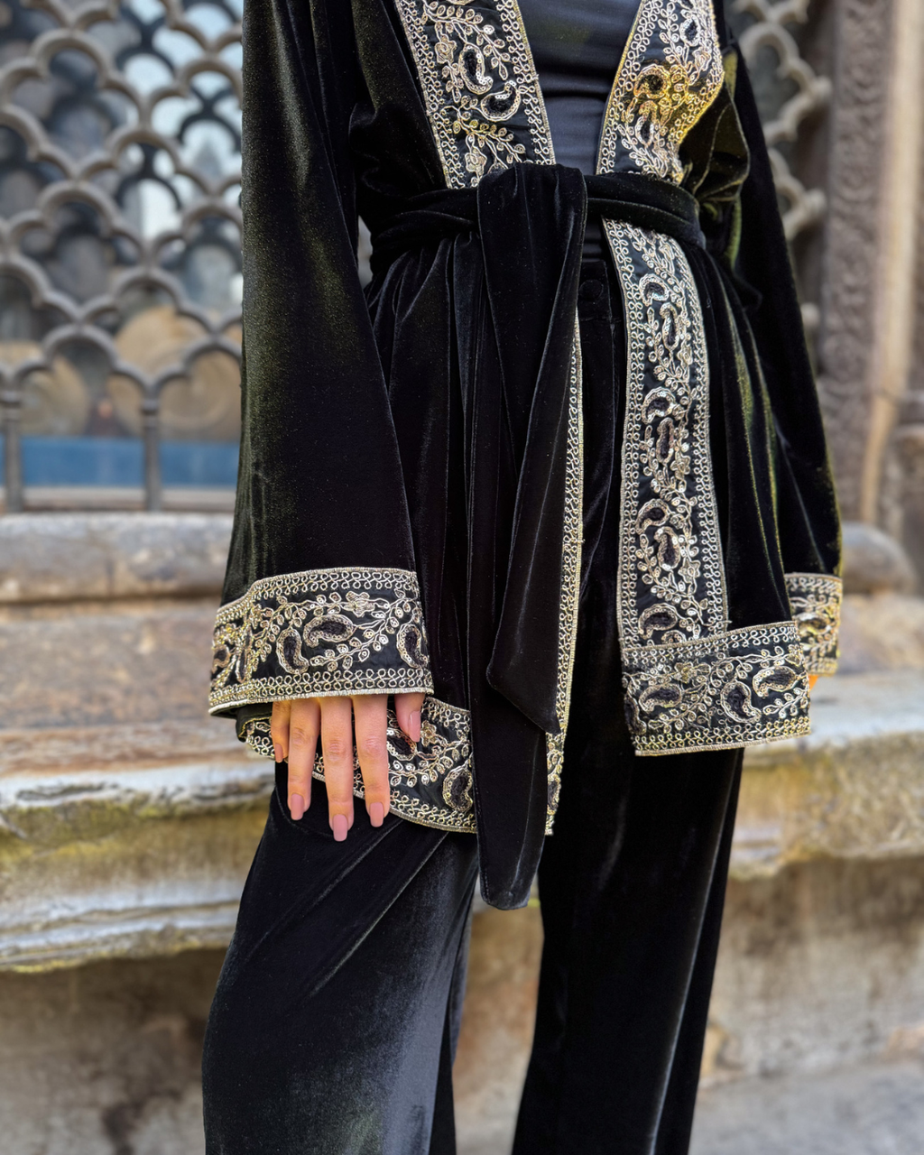 Black Embroidered Arabian Set